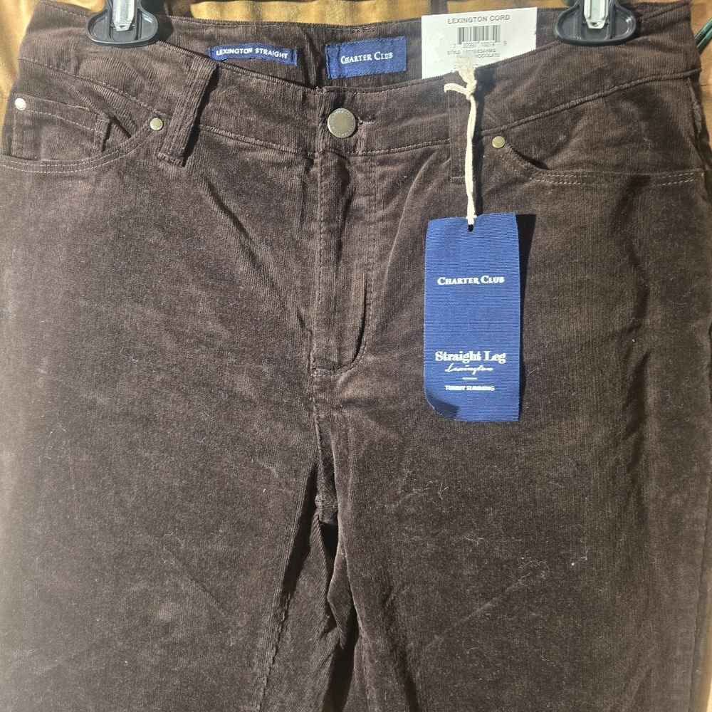 Charter Club Brown Straight Leg Pants